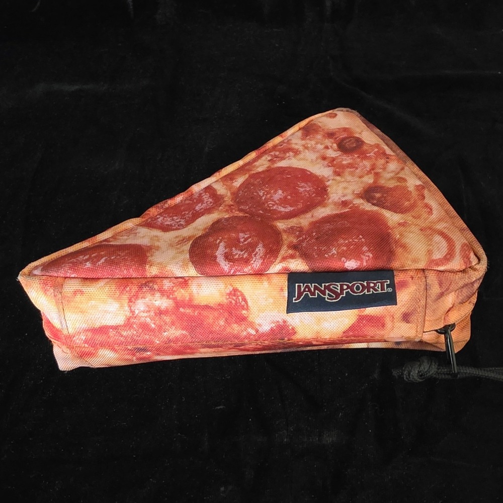 JanSport Deep Dish Pizza Slice Pencil Pouch Accessory Case. Retired.